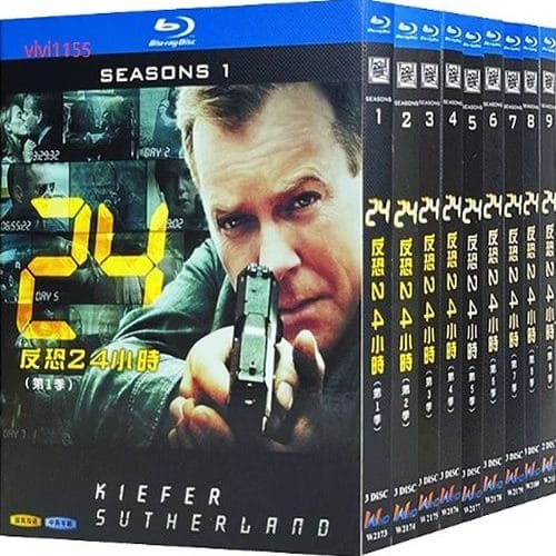 24-series-1-9-blu-ray-rotated-1 24: The Complete Series Days 1-9 (2001-2010) 26-Disc Set Blu-ray - Jack Bauer Action Collection - Image 1