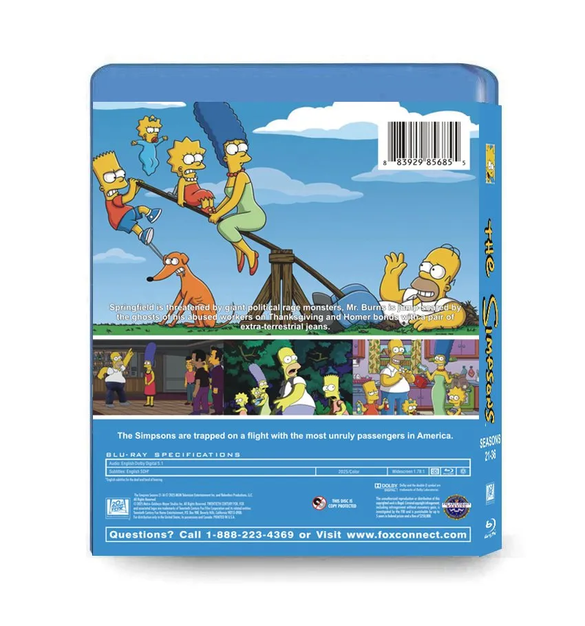 The Simpsons Series 21-36 (2009-2025) 8-Disc Set Blu-ray