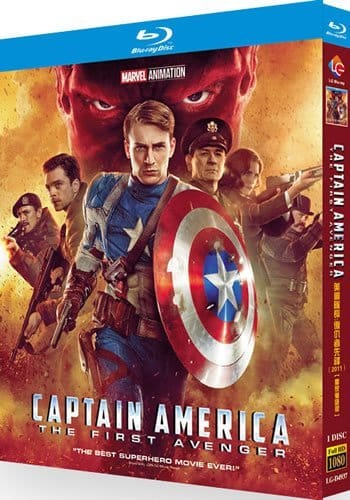 captain-america-the-first-avenger-blu-ray Captain America: The First Avenger (2011) 1-Disc Set Blu-ray - Marvel Origins Action - Image 1