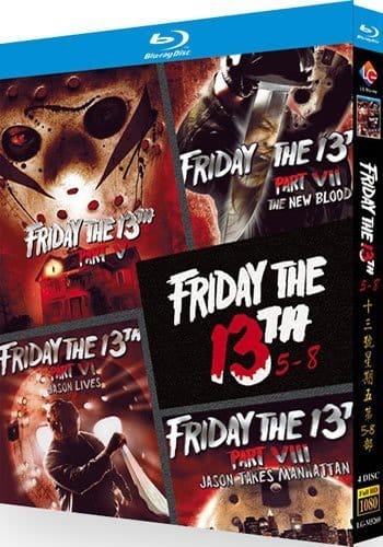 friday-the-13th-part-5-8-blu-ray Friday the 13th Parts 5-8 Collection (1985-1989) 4-Disc Set Blu-ray - Jason Lives & Manhattan - Image 1