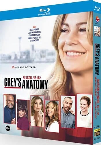 greys-anatomy-series-15-16-blu-ray Grey's Anatomy: Series 15-16 (2018-2020) 4-Disc Set Blu-ray - Medical Drama Collection - Image 1
