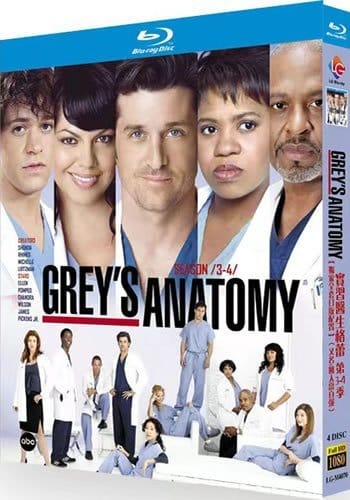 greys-anatomy-series-3-4-blu-ray Grey's Anatomy: Series 3-4 (2006-2008) 4-Disc Set Blu-ray - Medical Drama Box Set - Image 1