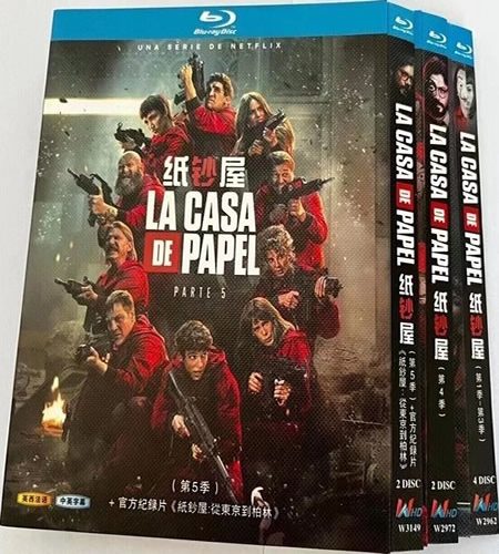 la-casa-de-papel-series-1-5-blu-ray-rotated-1 Money Heist (La Casa de Papel): The Complete Series (2017-2021) 8-Disc Set Blu-ray - Netflix Crime Thriller - Image 1