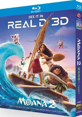 moana-2-blu-ray Moana 2 (2024) 2-Disc Set Blu-ray + DVD - Disney Animated Adventure Sequel - Image 1