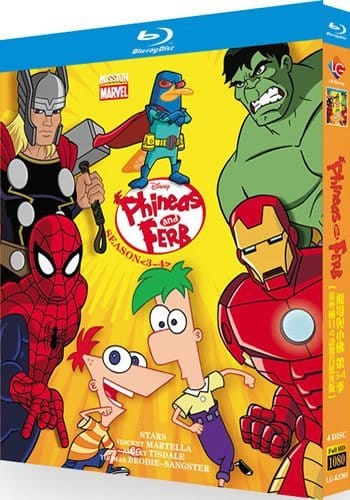 phineas-and-ferb-series-3-4-blu-ray Phineas and Ferb: Series 3-4 (2011-2015) 4-Disc Set Blu-ray - Disney Animated Comedy - Image 1