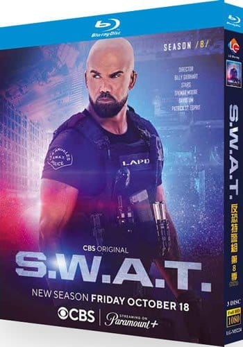 swat-series-8-blu-ray S.W.A.T. (2025) Season 8 3-Disc Set Blu-ray - The Final Season Action Thriller - Image 1