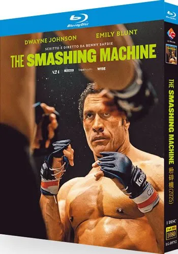 the-smashing-machine-blu-ray The Smashing Machine (2025) 1-Disc Set Blu-ray - Dwayne Johnson A24 Drama - Image 1