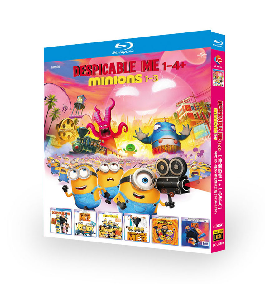 Despicable Me & Minions (2010-2026) 7-Movie + 23 Mini-Movies Complete Box Set Blu-ray 4BD Despicable Me & Minions